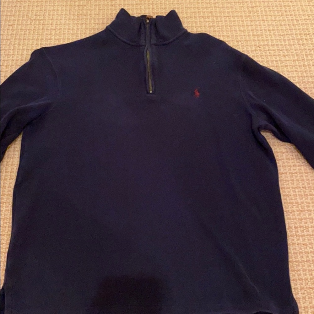 Navy blue Polo half zip sweater